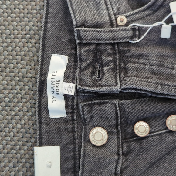 NWT Dynamite gray high waisted button up jeans size 24 women's - Picture 5 of 6